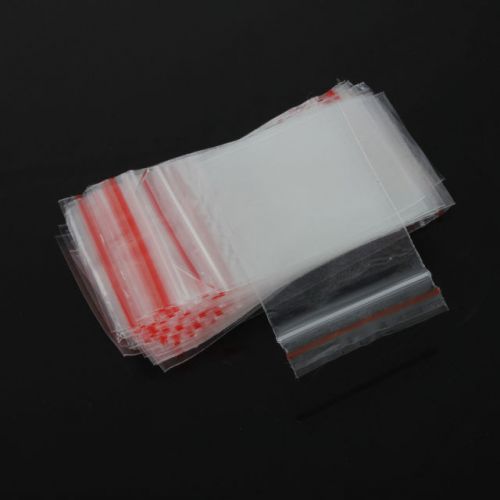 1*200 5x7cm 2mil clear ziplock zipped lock reclosable plastic poly small bags for sale