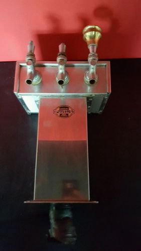 Perlick 3 tap draft beer t tower w/glycol line for sale
