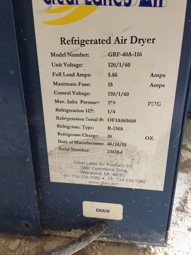 refrigerated air dryer