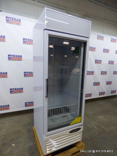Turbo air tgim-23 white 27&#034; single glass door reach in ice freezer - 21 cu. ft. for sale