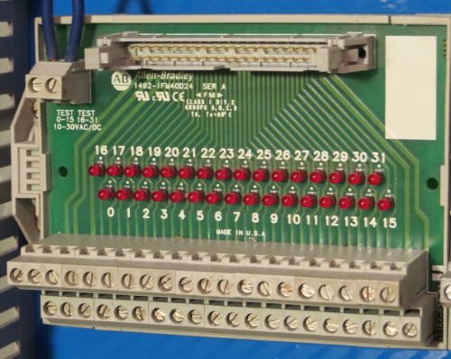 Allen Bradley 1492-IFM40D24 Interface Terminal Block 10-30 V AC/DC + Legend Card