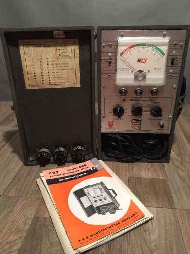 B&amp;K Model 440 CRT Tester &amp; Rejuvenator With Instructions And GE Chart