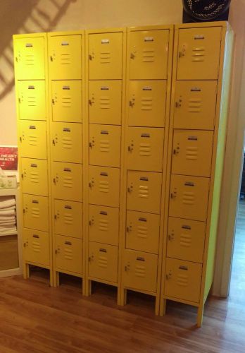 Penco yellow steel school gym lockers for sale