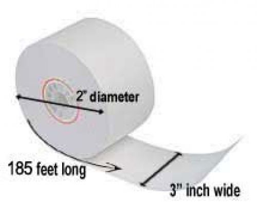 Restaurant Discount Warehouse Paper Rolls Single-Ply Thermal 3 inch x 185 Ft. 50