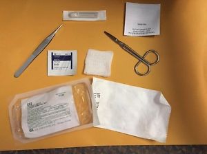 7120  lsl ind. suture removal set, littauer scissors, adson forceps, chloraprep for sale