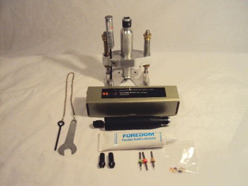 Foredom set: 44t handpiece, inlay router base + bits, collets &amp; wecheer we26515 for sale