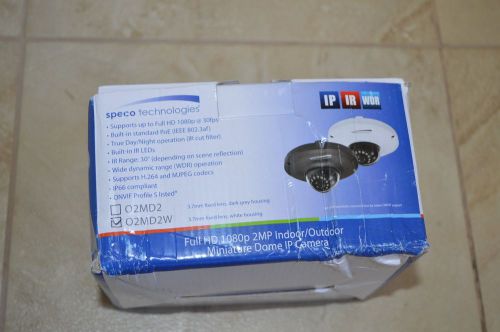 New Speco Technologies O2MD2W 2Mp 3.7Mm I/O Mini Dome Ip Security Camera White