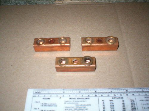 ILSCO Used Copper Lugs D-357 : for  2   350 MCM-6 Copper Lot of 3