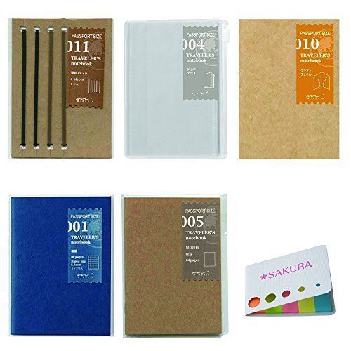 Midori traveler&#039;s notebook refill set/ passport(a-set) #011connection band + for sale