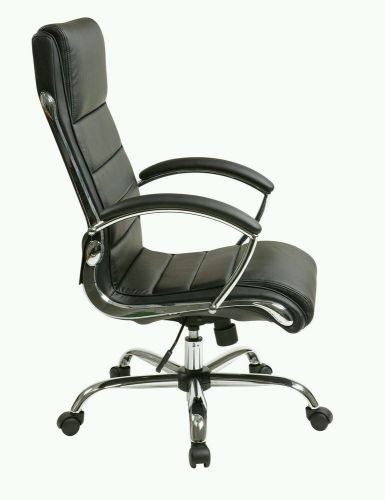 Executive black faux leather chair for sale