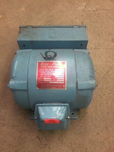 Arco roto-phase rotary phase converter 12 hp for sale