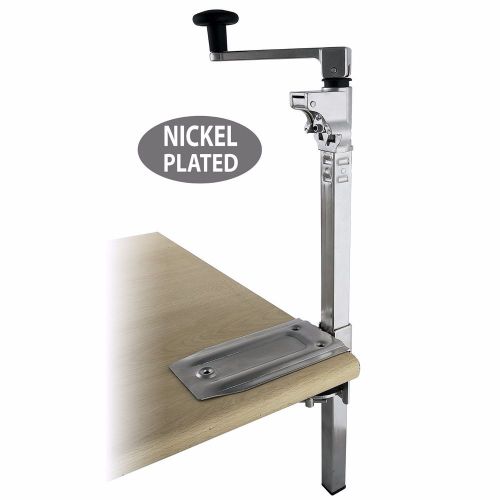 BOJ Commercial Grade Can Opener Heavy Duty Table Mount 19&#034; (Nickel Plated)
