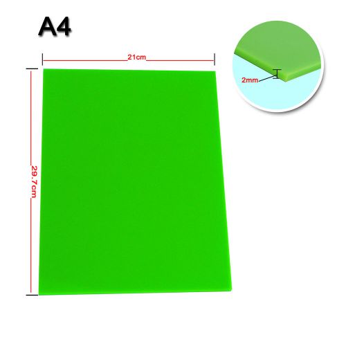 2 mm Green Acrylic Plexiglass Perspex A4 Size 210mm x 297mm