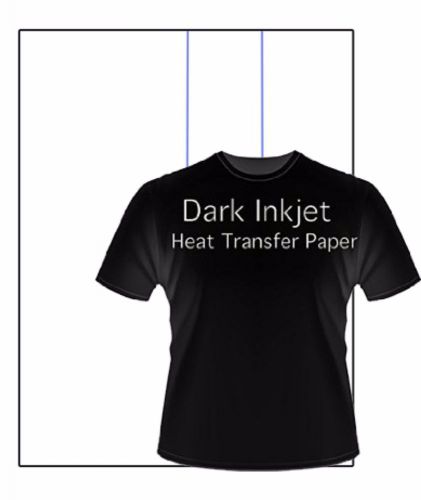 Inkjet heat transfer PAPER For  Dark color fabric 8.5x11 100 Sheets/Pk
