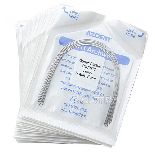 50XDental Orthodontic Super Elastic Niti Arch Wire 16X22Lower(Natural Form) CA