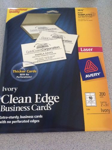 Avery Clean Edge Business Cards - Never Opened