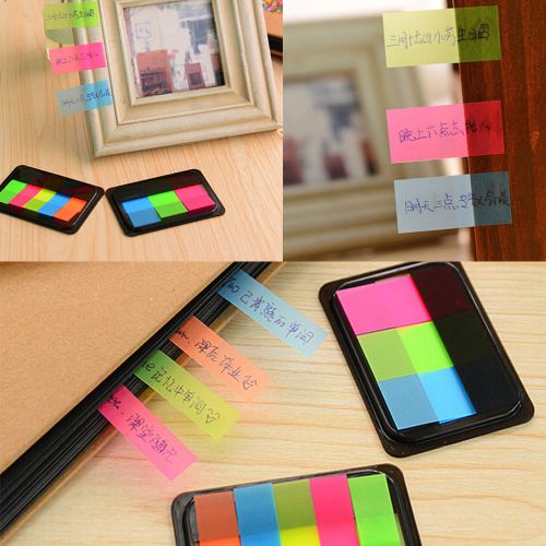 Fluorescen Sticker Marker Memo Flags Bookmark Index Pad Tab Sticky Notes BP