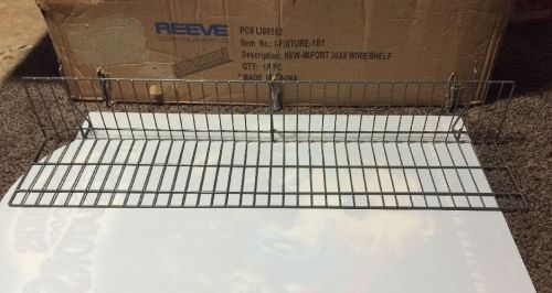 10 Long Metal Wire Retail DVD I Fixture Pegboard Shelves Shelving Rack 36x8 New