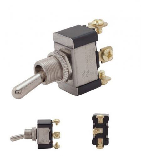 Toggle switch, spdt, heavy duty screw tab &#039;on-off-momentary on&#039; action ac/dc new for sale