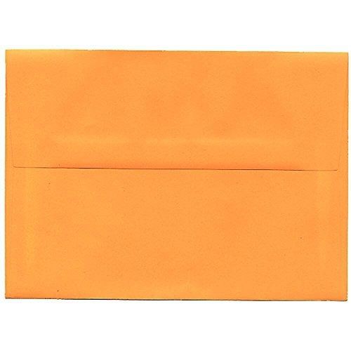 JAM Paper A6 Invitation Envelopes- 5 1/4&#034; x 7 1/4&#034; - Brite Hue Ultra Orange -