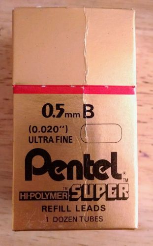 Pentel Hi-Polymer 0.5 mm B Fine pencil refill leads