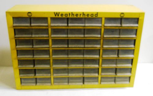 VINTAGE 49 DRAWER WEATHERHEAD METAL BOX DISPLAY STORAGE CABINET AUTO GARAGE CAVE