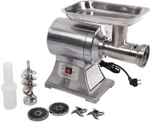 New Commercial Stainless Steel True 1HP Electric Meat Sauage Grinder No #12