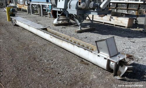 Used- Conveyor Engineering &amp; Manufacturing Horizontal Screw Conveyor, 316 Stainl