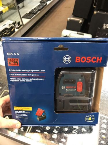 NEW! BOSCH - GPL 5 S 5-POINT SELF-LEVELING PLUMB AND SQUARE LASER