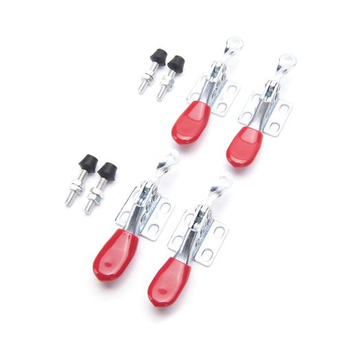 4pcs Red Toggle Clamp GH-201A 201-A Quick Release Tool Horizontal Clamp Hand FM