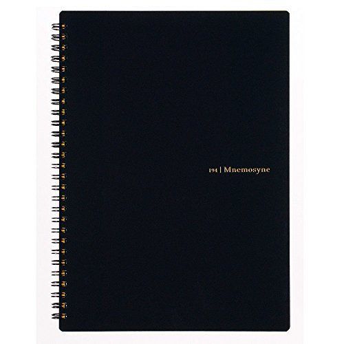 Maruman Mnemosyne B5 Basic Notebook Ruled 7mm 80 Sheets Black N194A