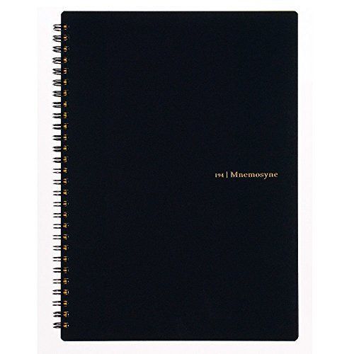 Maruman Mnemosyne B5 Basic Notebook Ruled 7mm 80 Sheets Black N194A