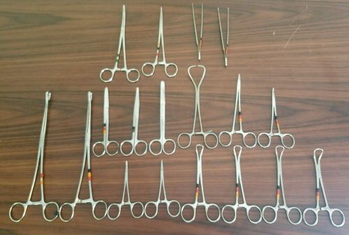 Lot 18 V.Mueller su1753 Weck W.Lorentz Surgery instrument Set Scissors Forceps