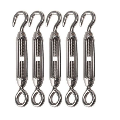 Ausuky 304 stainless steel turnbuckle wire rope tension adjustable s hooks 5 ... for sale