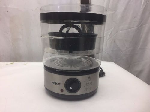 Nesco ST-25 Food Steamer 5 Quart Double Decker 120V with Rice Cooking Bowl