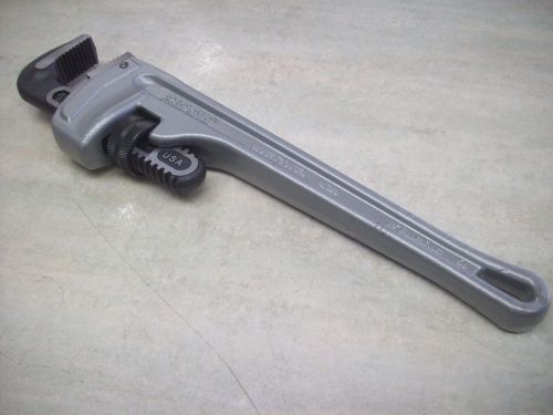 RIDGID 31095 Straight Pipe Wrench, Aluminum, 14 in. L