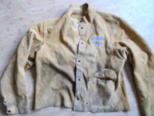 Mens Heavy Suede LEATHER WELDING Jacket SIZE Large