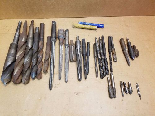 Lot of 29 assorted machinist reamers, drill bits &amp; counter sinks morse, g.t.d... for sale