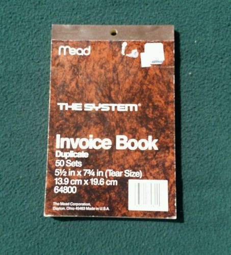MEAD DUPLICATE INVOICE BOOK NEW LOOK