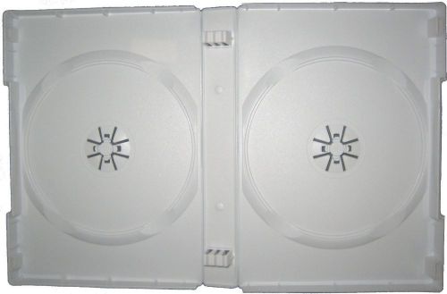 27mm 2-DVD Chubby Double DVD Case, White, Made in the USA, PN#1129Q, 80 pcs/case