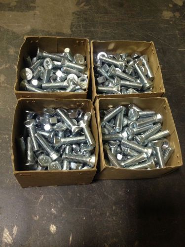 Plow Bolts and Nuts 7/16&#034; By 1-3/4&#034; Zinc Plated #3  Lewis  200 Count Grade 5 USA