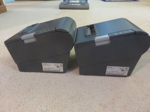 (2) Epson TM-T88V M244A POS Thermal Receipt Printer Ethernet Interface Lot