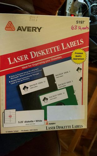 Avery 5.25&#034; laser diskette labels - ave5197 756 labels for sale