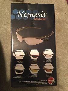 10 Pair Jackson Nemesis 3000356/ 25688 Safety Glasses Black Frame, Smoke Lens