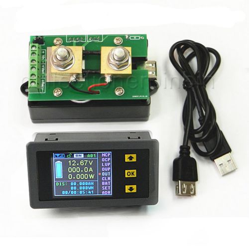 DC Battery 120V 300A LCD Voltage Current Watt Power capacit Digital Combo Meter