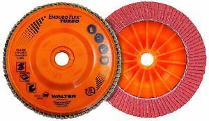 Walter enduro-flex turbo abrasive flap disc type 29 5/8&#034;-11 thread size plast... for sale