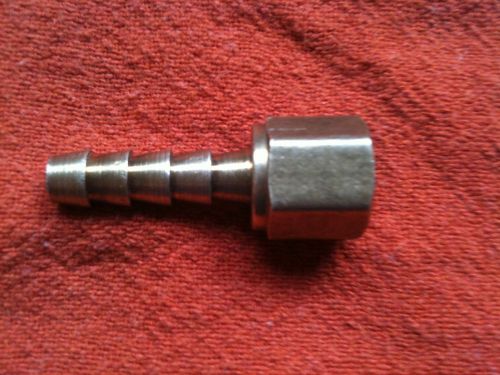 1/4&#034; flare barb 1/4&#034; tube brass fitting for vacuum pump sae hvac plumbing refri for sale