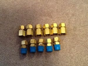 New Swagelok Brass 1/2&#034; Tube x 1/2&#034; Male NPT &amp; Female NPT Adapters 11 Total