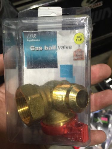 Ldr 3/4&#034; fip 15/16&#034; male flare brass gas ball valve angle a44 5091750 nat lp for sale