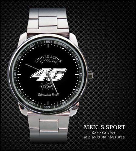 New Limited  Valentino Rossi MotoGP Motorcycle Race  Sport Metal Wristwatch
